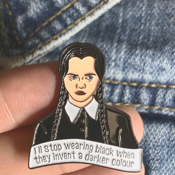 2/$15 Wednesday Addams Enamel Pin - Picture 1 of 2